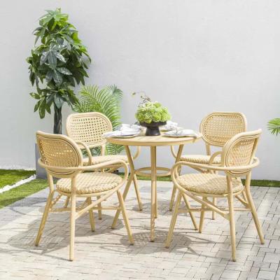 China Modern Synthetic Rattan Restaurant Dining Furniture Restaurant Dining Set for sale