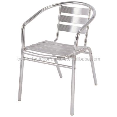 China Garden Chair Commercial Grade Outdoor Stacking Aluminum Chair for sale