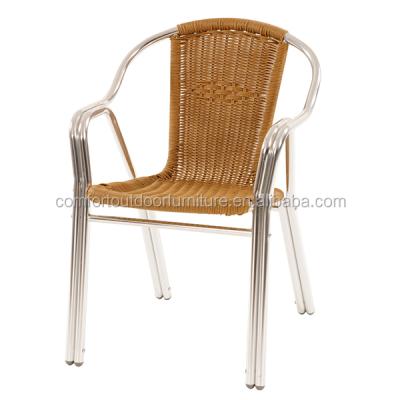 China Aluminum Double Legs Tube Wicker Chair Outdoor Garden Double Tubes for sale