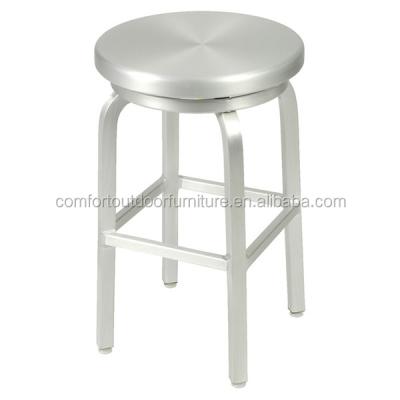 China Modern Stylish Aluminum Hotel Club Stool Swivel Counter Stool 61cm Stool for sale