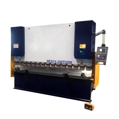 China WC67Y 250T 3200mm 10feet aluminum iron plate hydraulic sheet bending machine press brake for steel warehouse for sale