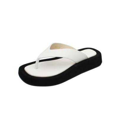 China The fashion trend 2021 new thick-soled women's sandals flip flops women's sandals and slippers summer style wear beach flat shoes for sale