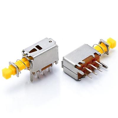 China PA66/Brass/Stainless steel Wintai-tech PS-22E05L push switch types 2 way push button switch push button selector switch for sale