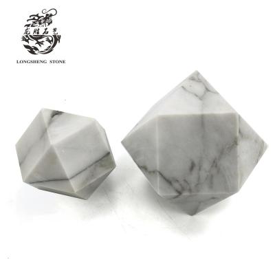 China Europe Marble Paper Weight Polyhedron Shape Abstract Design Home Furniture Decoration for sale