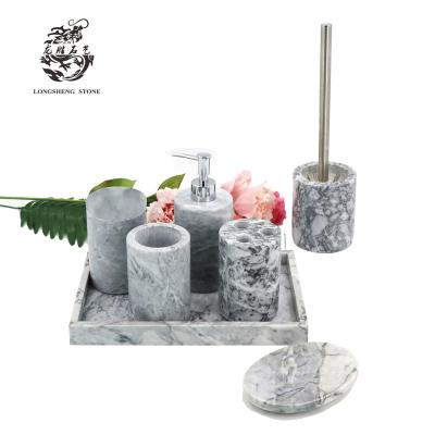 China Modern Soap Dishes - Gray Marble Hotel Soap Crate Modern Minimalism Design for sale