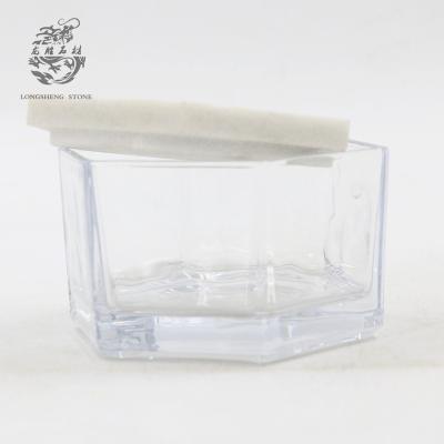 China Sustainable Glass Spice Bottle Storage Tank With Marble Lid for sale