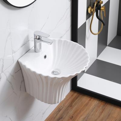 China Hot-selling price ceramic wall-hung ware cheap high temperature wall mounted sanitary sink single wash basin for sale