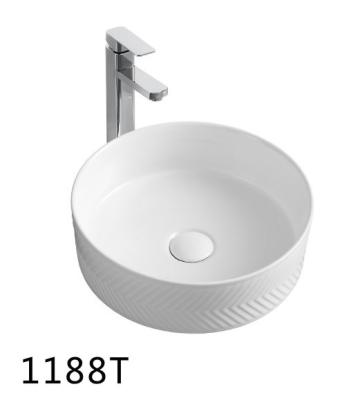 China Over Counter Wash Art Basin 1188T China Factory Bathroom No Holes Over Counter Wash Art Basin for sale