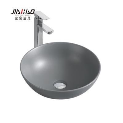 China New Design Porcelain Bathroom Basin 1192BM Manufacturer-Supplier New Design Porcelain Bathroom Basin Matte Gray Round Art Basin for sale