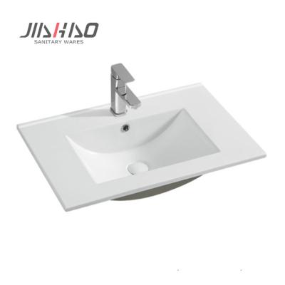 China Wholesale Ceramic Sanitary Ware Slim Price Sanitary Ware Slim Edge Basin 700D Cabinet Ware Cabinet Basin for sale