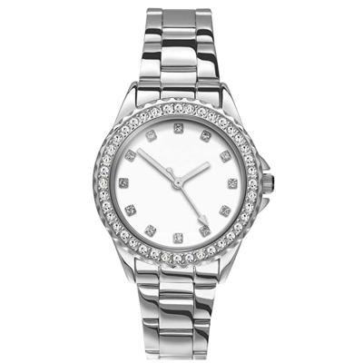 China New Arrival Water Resistant Face Ladies Quartz Wrist Watch Women Silver White Quartz Watches for sale