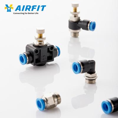 China Building Material Stores AIRFIT ASC-R Air Fittings Speed ​​Controller Pneumatic One Touch Fittings m8 Speed ​​Controls for sale