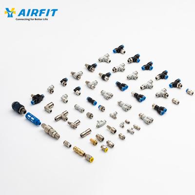 China Plastic; AIRFIT 8mm Brass Push On Plastic Pneumatic One Touch Pipe Air Fitting Pneumatic Fittings for sale