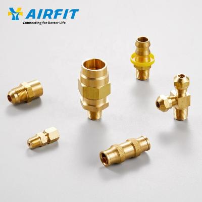 China Material of Construction Shops Airfit Pipe Brass Lead Free Copper Fitting Pneumatic Directly for sale