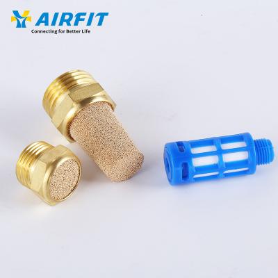 China Building Material Stores Airfit Ningbo Pneumatic Parts Stainless Steel Silencer Silencer Brass Plastic Muffler for sale