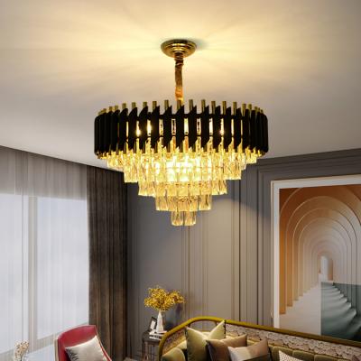 China Customized Gold High Quality Modern Luxury High End Beautiful Large Led Crystal Chandelier for sale