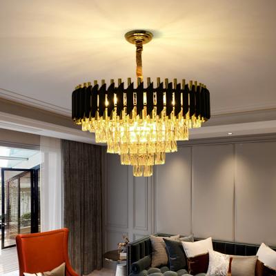 China Beautiful High Sales Modern Customized Hotel Crystal Chandelier Pendant Lamp Indoor Luxury Villa for sale