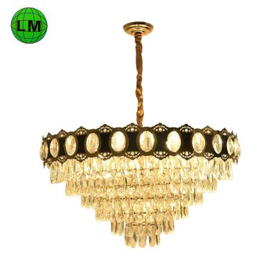 China Beautiful Large Hotel Hanging Chandelier Wedding Elegant Cristal Crystal Luxury Hanging Chandelier Light for sale