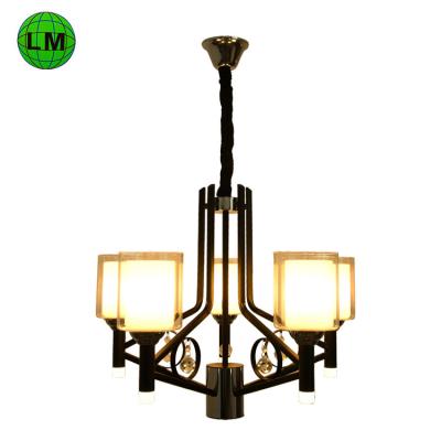 China Wholesale Beautiful Indoor Living Room Dining Room Iron Glass Indoor Hanging Led Pendant Light for sale