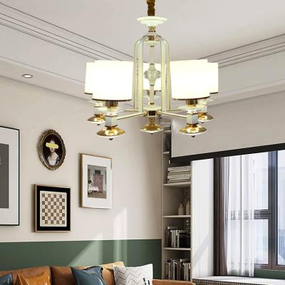 China Beautiful Protection Iron Living Room Decorative Glass Chandelier Pendant Light for sale