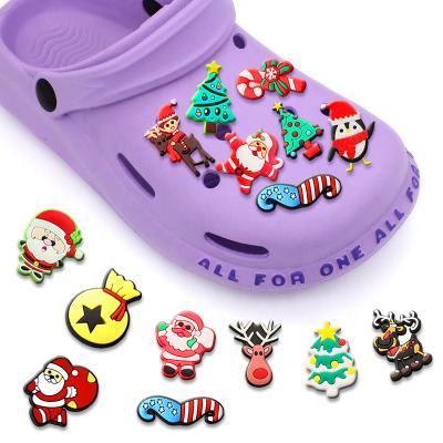 China Shoe Buckle Christmas Shoe Charms Accessories Shoe Buckle Decorations Ornaments Christmas Croc Charms for sale