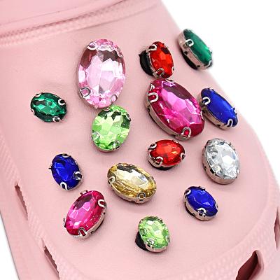 China 2021 Shoe Buckle Croc Charms Designer Diamond Croc Bling Charms For Croc Shoe for sale