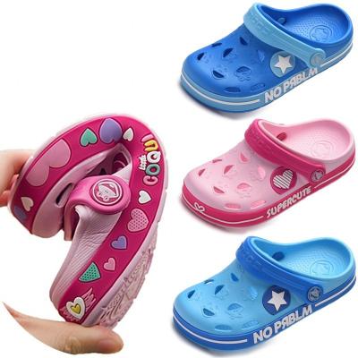 China New Color Beach Waterproof Outdoor Sports Clogs Unisex Cartoon Pattern Clogs Garden Shoes For Kids for sale