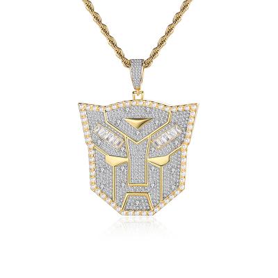 China High Quality Mens Neckalce Tiger Pendant Bling 2021 Hiphop JINSE Zircon Hip Hop Jewelry Necklace Chain for sale