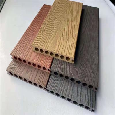 China Exterior Wood Texture Plastic Composite Deck Panels Modern Wood Skin-Friendly Artificial Flooring Cheap for sale