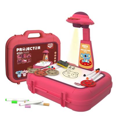 China Kids Drawing Projector Kid Toys Portable Projector Handheld Painting Box with 18pcs for Toys Gift for sale