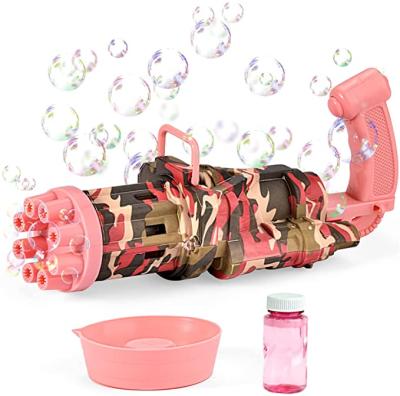 China 2021 Comeortable Gatling Fir Tiny Hand Grip Bubble Gun Toys Bubble Machine Electric Magic Bubble Bath Toys Wedding Toys Kids Gift for sale