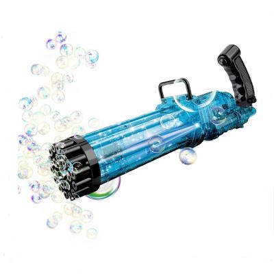 China Bubble Gatling Machine 21 Hole Summer Electric Huge Comortable Tiny Gun Suitable Outdoor Gatling Hand Fir Party Toys For Kids for sale