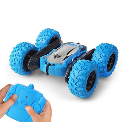 China 2.4GHz Electronic Remote Control Toy Stunt RC Car 4WD Monster Truck Double Sided RC Stunt Car With LED Light For Kids for sale