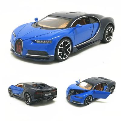 China Toy Amazon 1:32 Scale Bugatti Chiron Alloy Diecast Car Diecasts Toy Vehicles Car Model Metal Diecast Model Car Toys With Pull Black Noise For Kids for sale