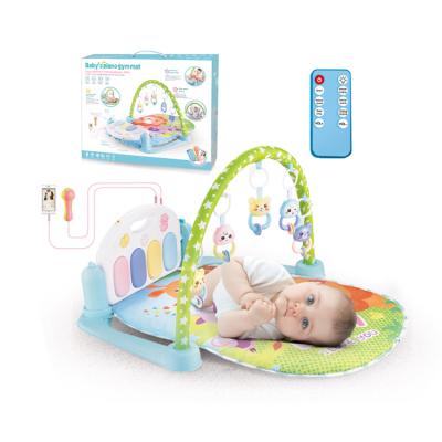 China Toy Amanzon Educational High Quality Remote Control Musical Gymnasium Feet Toy Carpet Projection Hanging Toy for Baby for sale