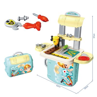 China Electronic Toy Top selling 2 in 1 tabletop educationala toy tool tools backpack toys for pretend tool kits for sale