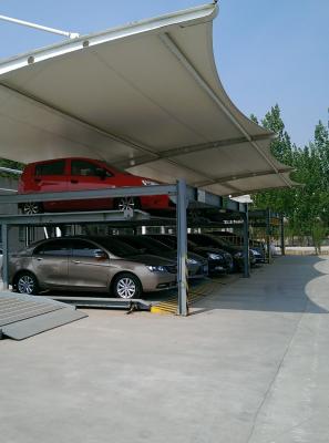 China 4 Posten Garage Vehicle Lift Twee verdiepingen Huis & CBD Hydraulische parkeerlift Te koop