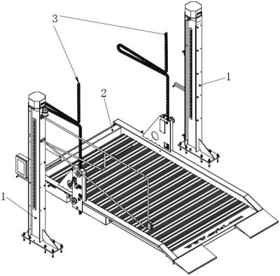 China Opwaarts rijden 94 inch twee kolommen hydraulische lift met 220 VAC 60 Hz 1 Ph motor Te koop