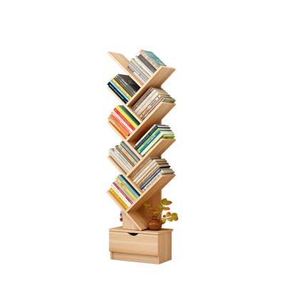 China (Size) Modern Design Home Furniture Adjustable Bookcase Display Cabinet Wooden Tree Shaped Bookcase for sale