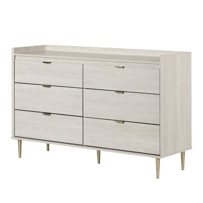 China Customization Bedroom Furniture Bedroom 6 Drawer Vanity Table Desk Dresser Wooden Chest Drawers Vanity for sale