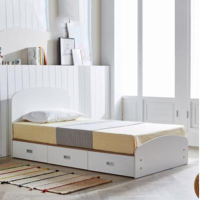 China Factory price white multifunctional bed headboard simple design lighted wooden beds for home hotel for sale