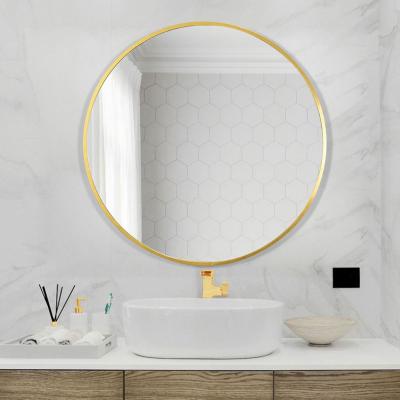 China Samll Quantity Acceptable Large Cheap Dressing Mirrors Home Modern Mirrored Furniture Wand Silver Round Wall Decorative Wand Spiegel for sale