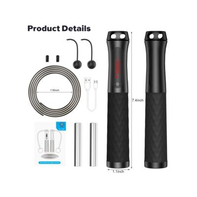 China Digital Counting Cordless Custom Logo China Supplier Cordless Rope Jumping ABS To Handle Multifunctional Jump Rope for sale