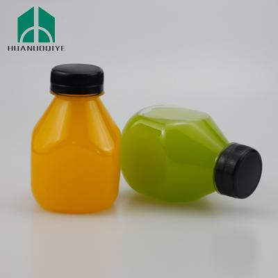 China food & Beverage Packaging 200ml PET Cold Press Juice Beverage Bottles With Screw Top for sale