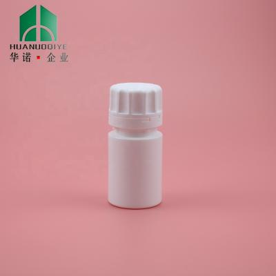 China Meidical Packaging 20ml HDPE White Plastic Medicine Bottle With Desiccant Cap For Oral Solid for sale