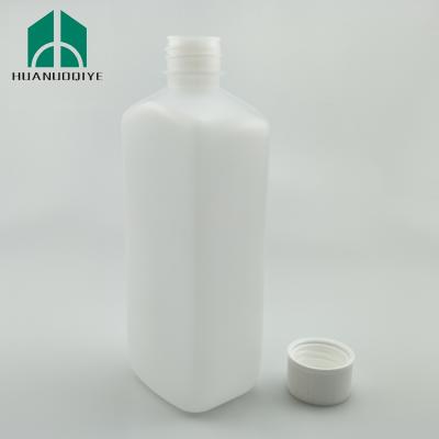 China 2019 Hot Sale 16oz Square Non-Toxic Liquid Medicine Plastic Bottle With 28mm CVC Cap for sale