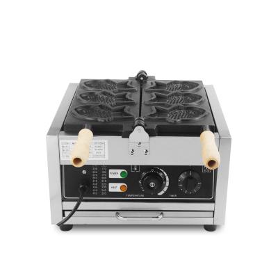 China Adjustable thermostat 3 pcs fish shape commercial taiyaki machine/commercial mini taiyaki making machine/korean taiyaki waffle maker machine for sale