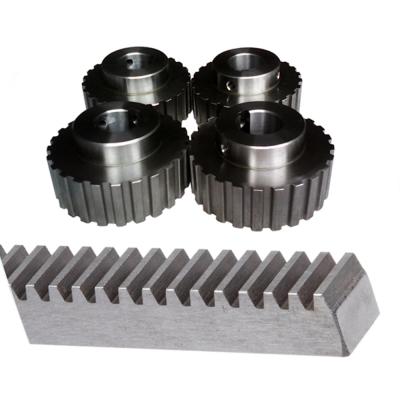 China Used Together Gear Transmission Parts C45 CNC Rectangular Steel Gear Rack For Sale for sale