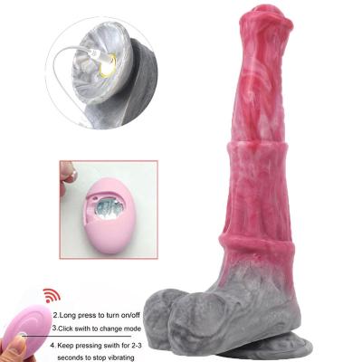 China Silicone Color Simulation Sex Toys Animal Penis Filling Electric Penis Vibrator For Men And Women USB for sale