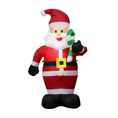 China Christmas Decorations Activity Venue Layout Props 1.2M Inflatable Small Crutch Santa Claus for sale